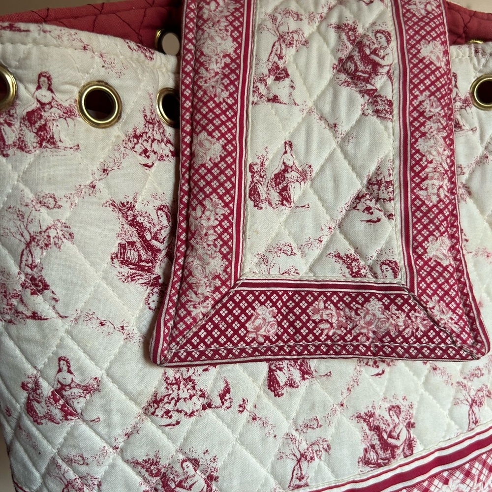 Vintage Red and Cream Backpack - Picture 3 of 4